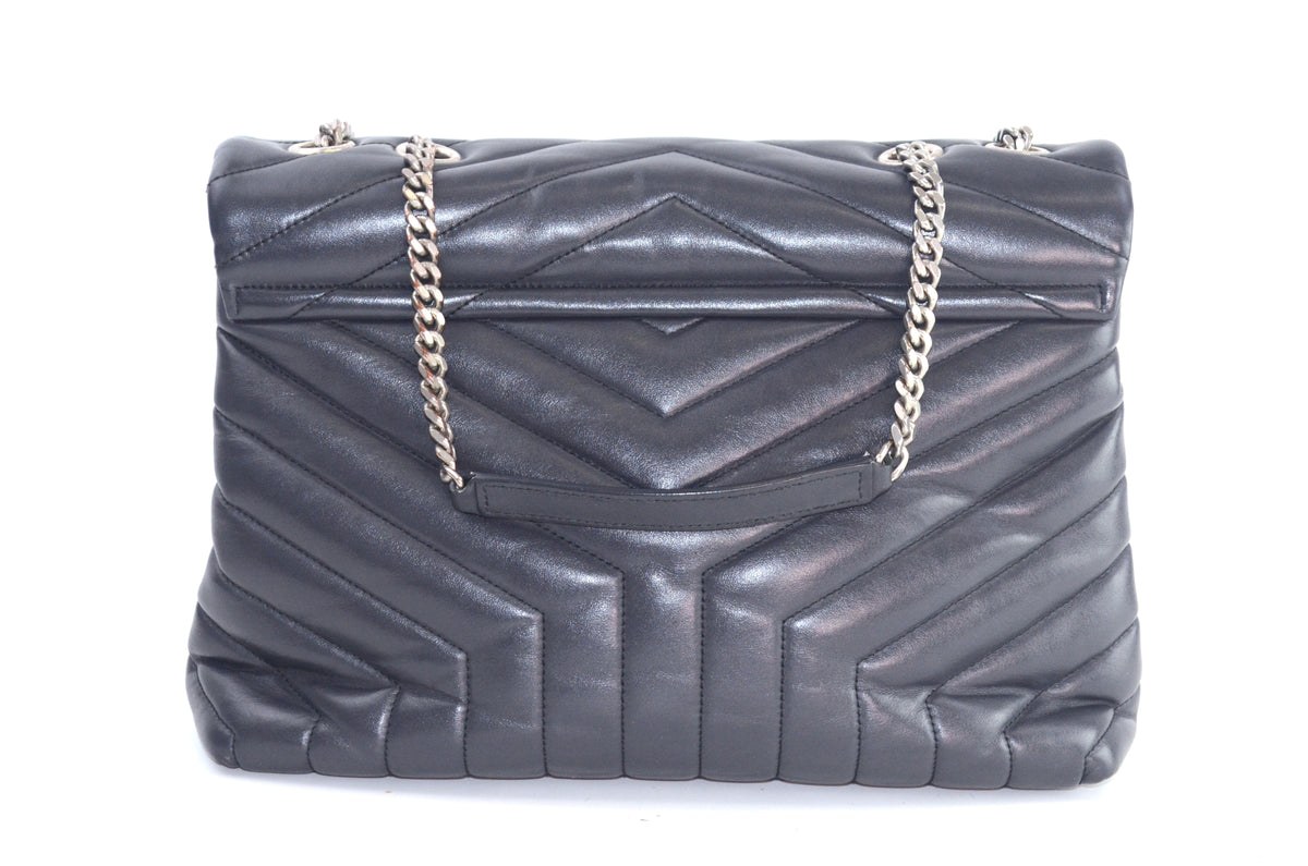 Saint Laurent Lou Lou Puffer Lammleder Schwarz