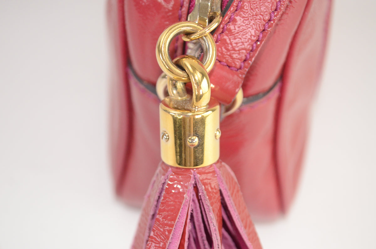 Gucci Soho Disco Small Lackleder Rot