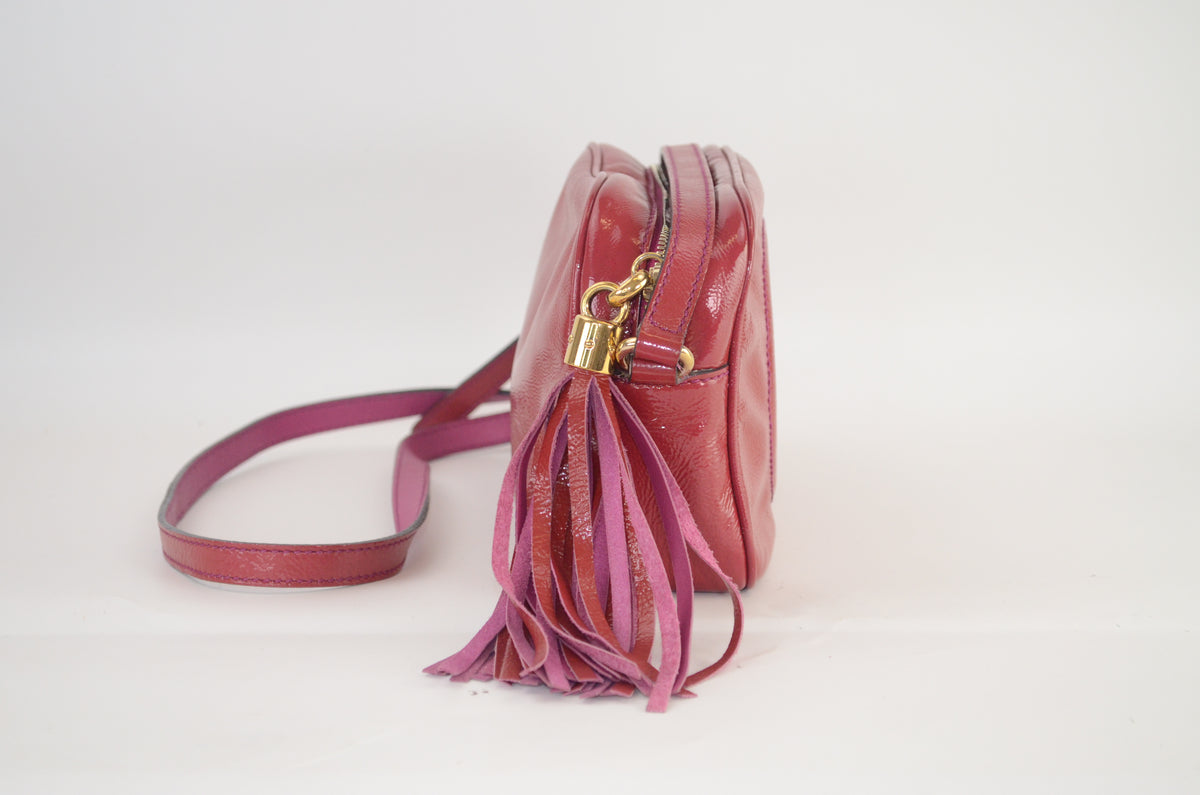 Gucci Soho Disco Small Lackleder Rot