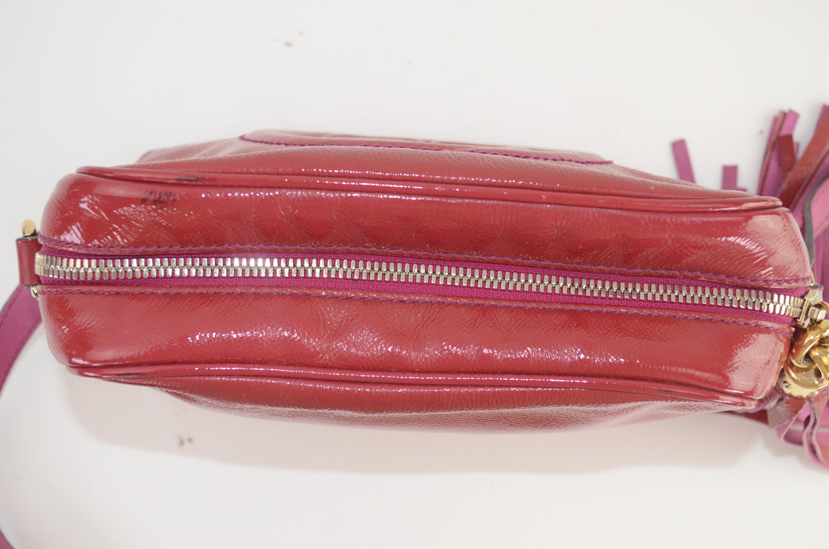 Gucci Soho Disco Small Lackleder Rot