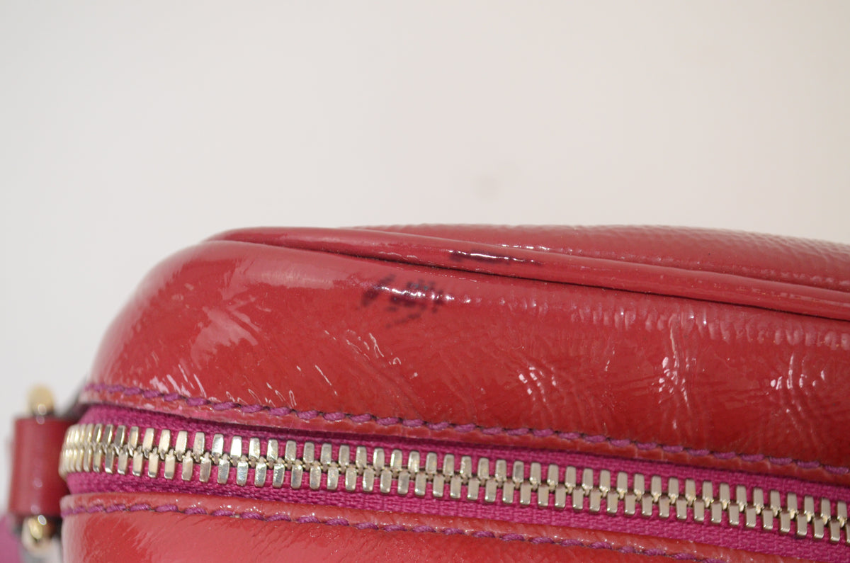 Gucci Soho Disco Small Lackleder Rot