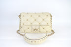 Valentino Garavani Rockstud Spike Shoulder Bag Light Ivory