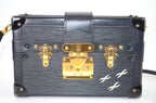 Louis Vuitton Petite Malle Epi Leder Schwarz 3 Crosses