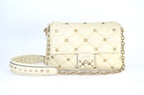 Valentino Garavani Rockstud Spike Shoulder Bag Light Ivory