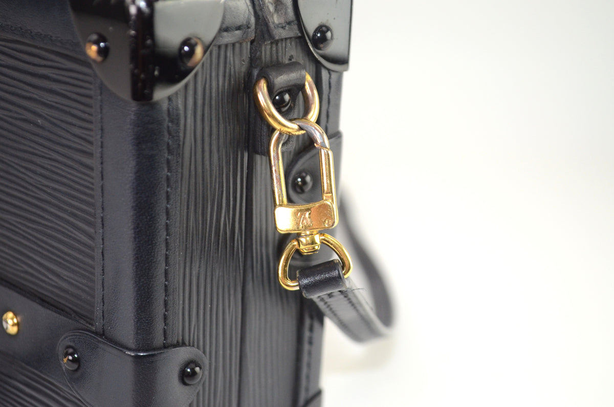 Louis Vuitton Petite Malle Epi Leder Schwarz 3 Crosses