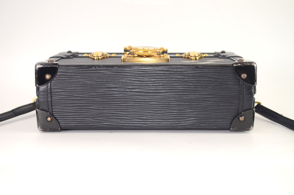 Louis Vuitton Petite Malle Epi Leder Schwarz 3 Crosses