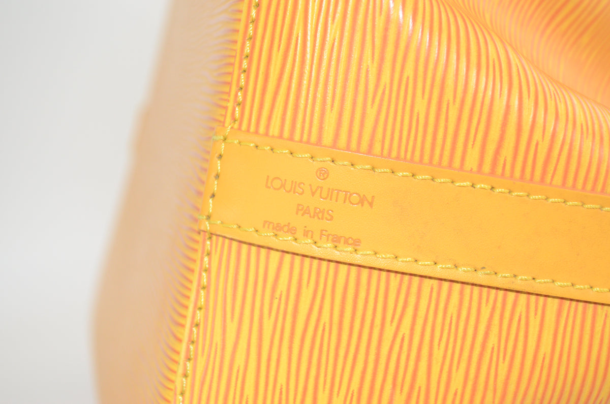 Louis Vuitton Petit Noé Epi Leder Gelb