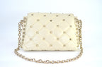 Valentino Garavani Rockstud Spike Shoulder Bag Light Ivory