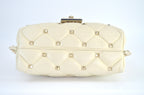 Valentino Garavani Rockstud Spike Shoulder Bag Light Ivory