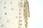 Valentino Garavani Rockstud Spike Shoulder Bag Light Ivory