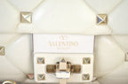 Valentino Garavani Rockstud Spike Shoulder Bag Light Ivory