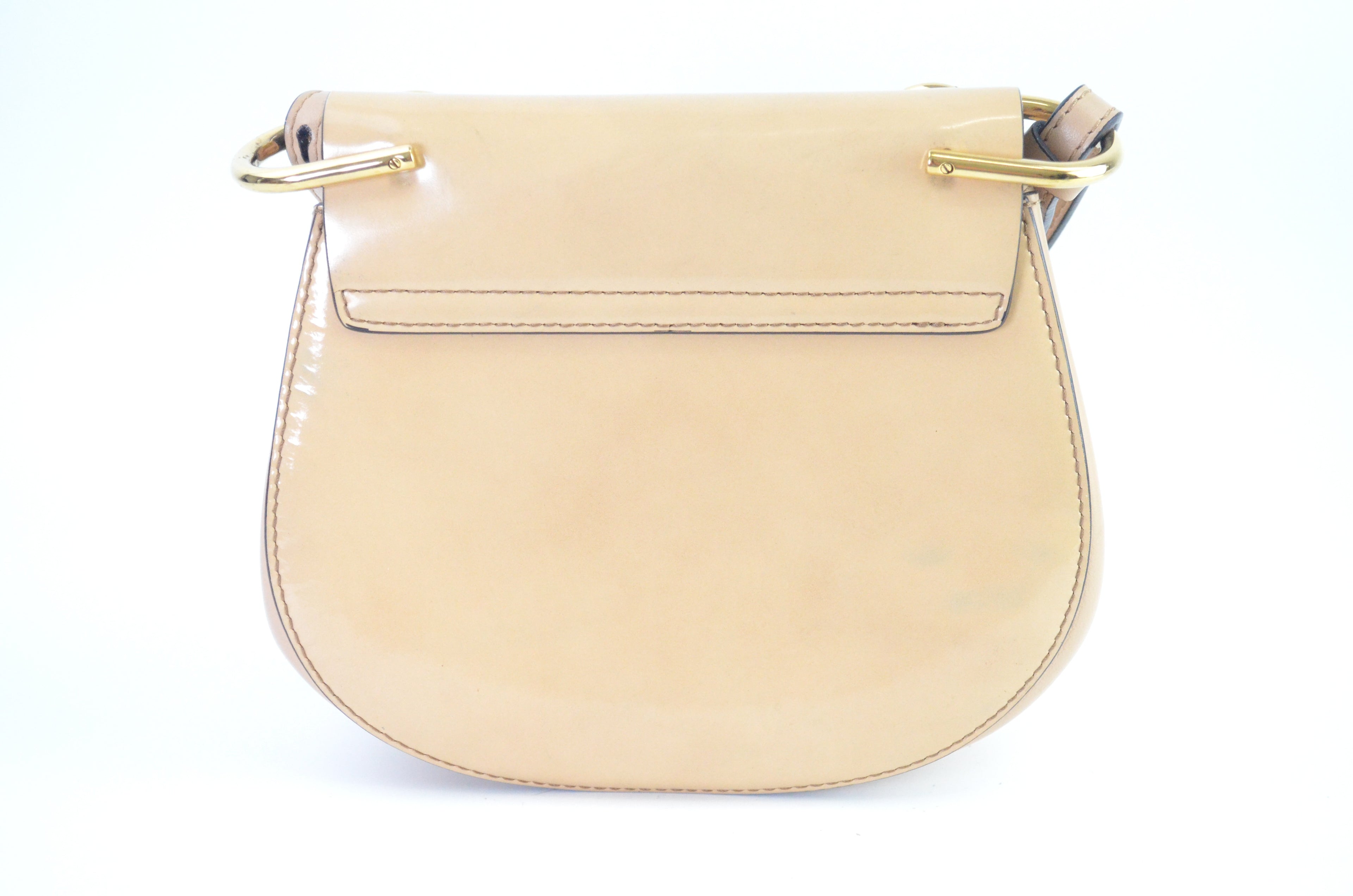 Chloé Drew Bijou Schultertasche Leder Beige
