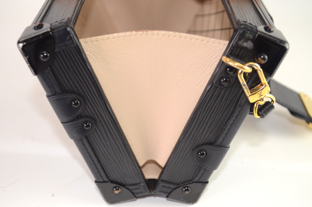 Louis Vuitton Petite Malle Epi Leder Schwarz 3 Crosses