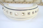 Valentino Garavani Rockstud Spike Shoulder Bag Light Ivory