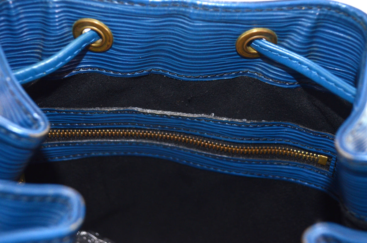 Louis Vuitton Petit Noé Epi Leder Toledo Blau