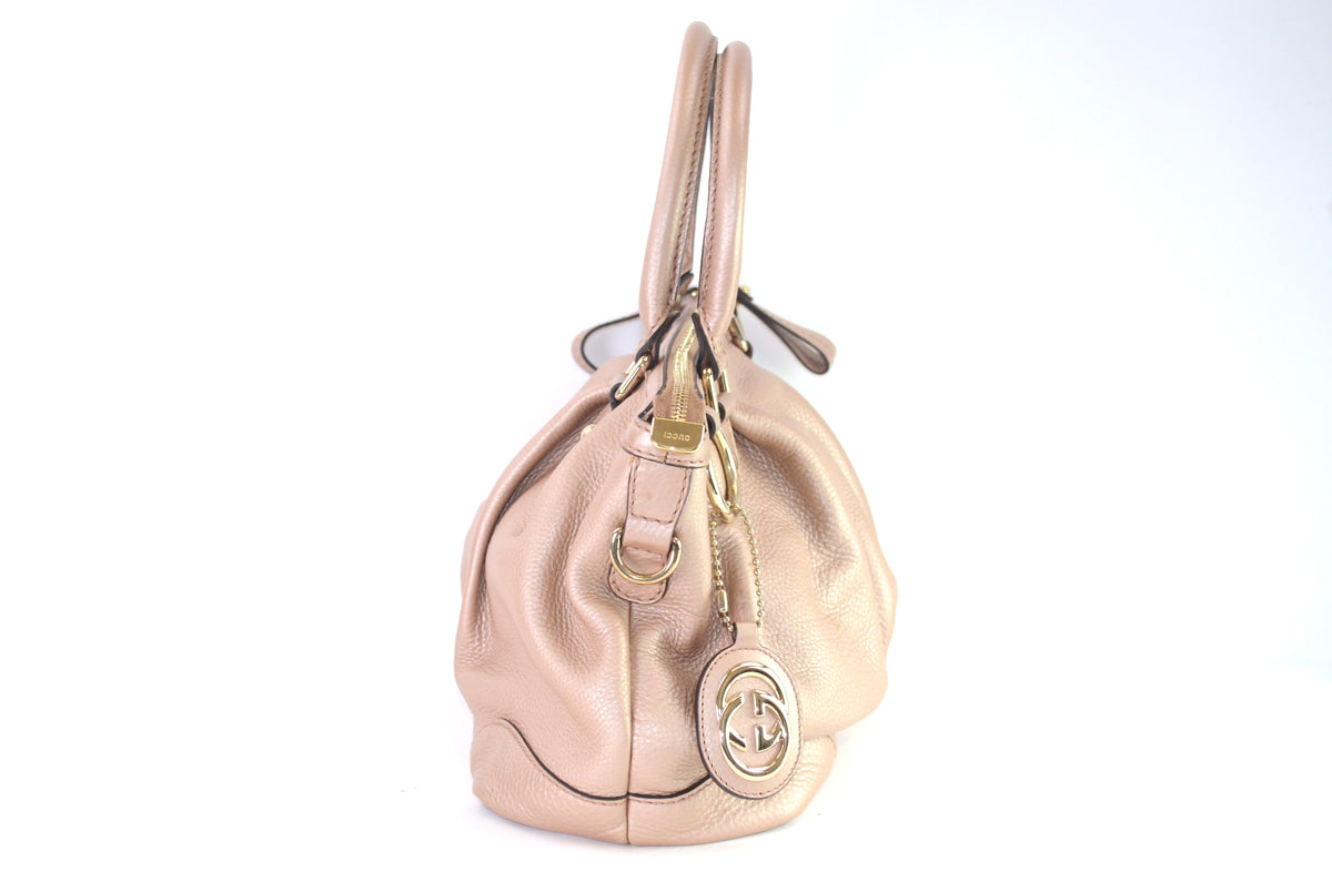 Gucci Sukey Medium Tote Leder Rose Beige