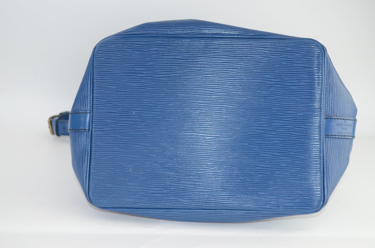 Louis Vuitton Petit Noé Epi Leder Toledo Blau