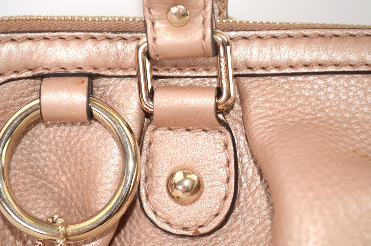 Gucci Sukey Medium Tote Leder Rose Beige