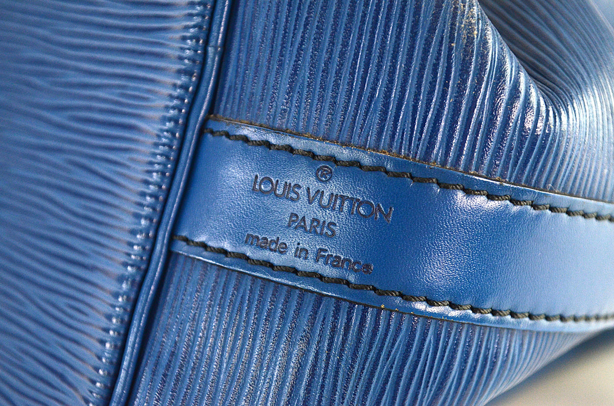 Louis Vuitton Petit Noé Epi Leder Toledo Blau