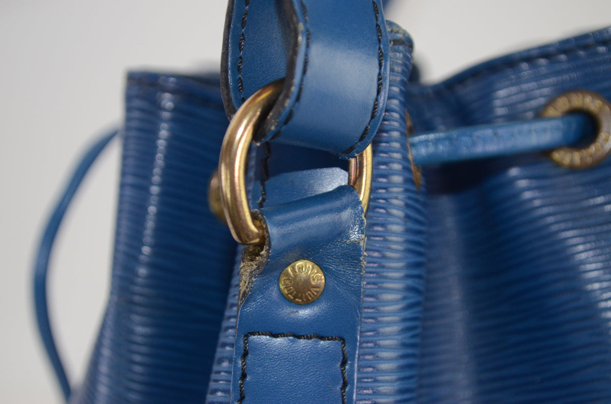 Louis Vuitton Petit Noé Epi Leder Toledo Blau