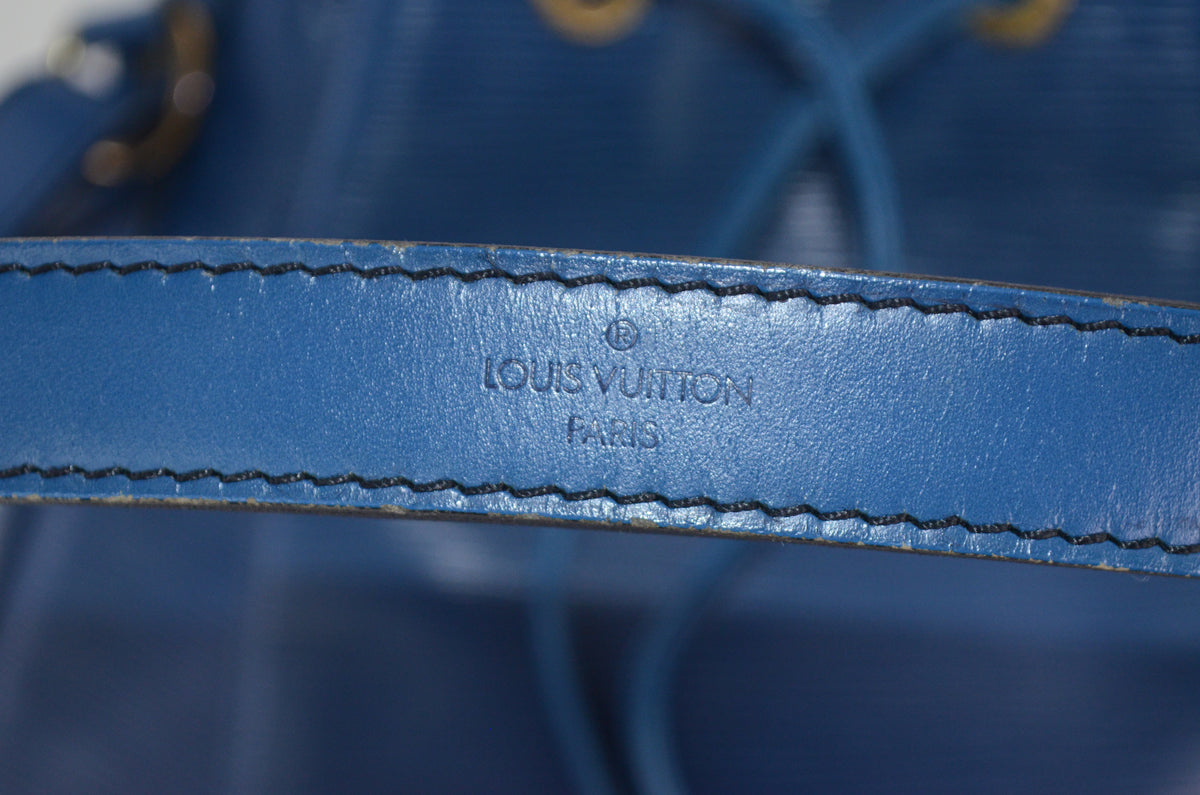 Louis Vuitton Petit Noé Epi Leder Toledo Blau