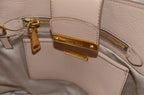Miu Miu Madras Pushlock Tote Handtasche Leder Beige