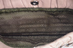 Prada Nappa Gaufre Small Chain Flap Bag Beige