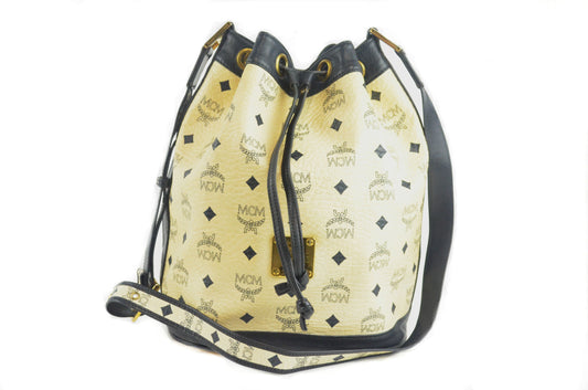 MCM Drawstring Bucket Bag