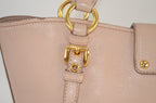 Miu Miu Madras Pushlock Tote Handtasche Leder Beige