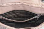 Prada Nappa Gaufre Small Chain Flap Bag Beige