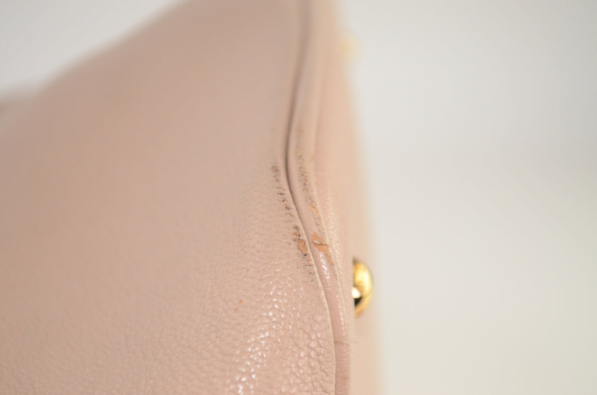Miu Miu Madras Pushlock Tote Handtasche Leder Beige