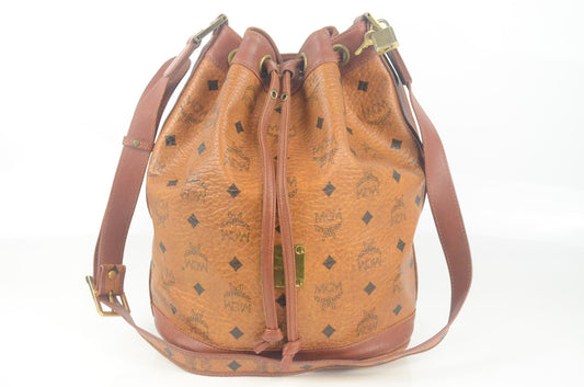 MCM Drawstring Bucket Bag