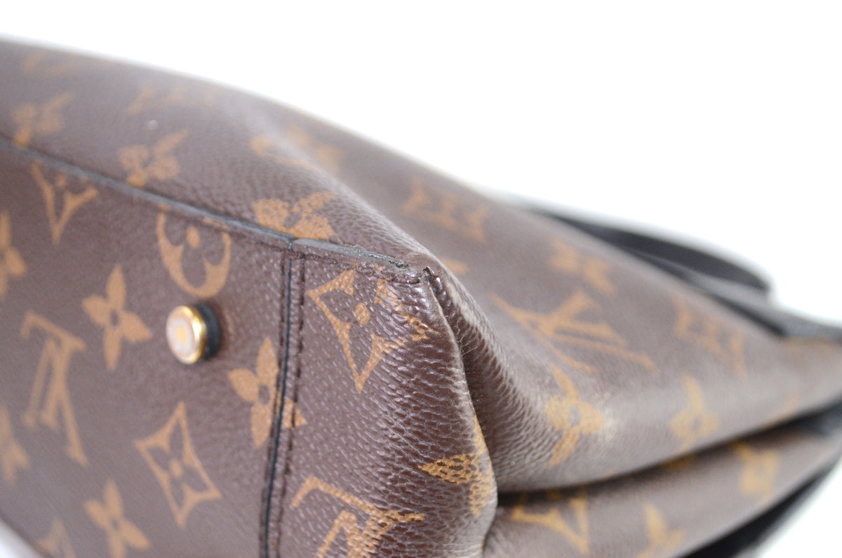 Louis Vuitton One Handle Flap Bag MM Monogram Schwarz