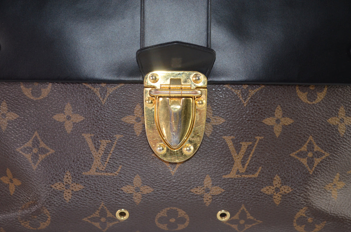 Louis Vuitton One Handle Flap Bag MM Monogram Schwarz