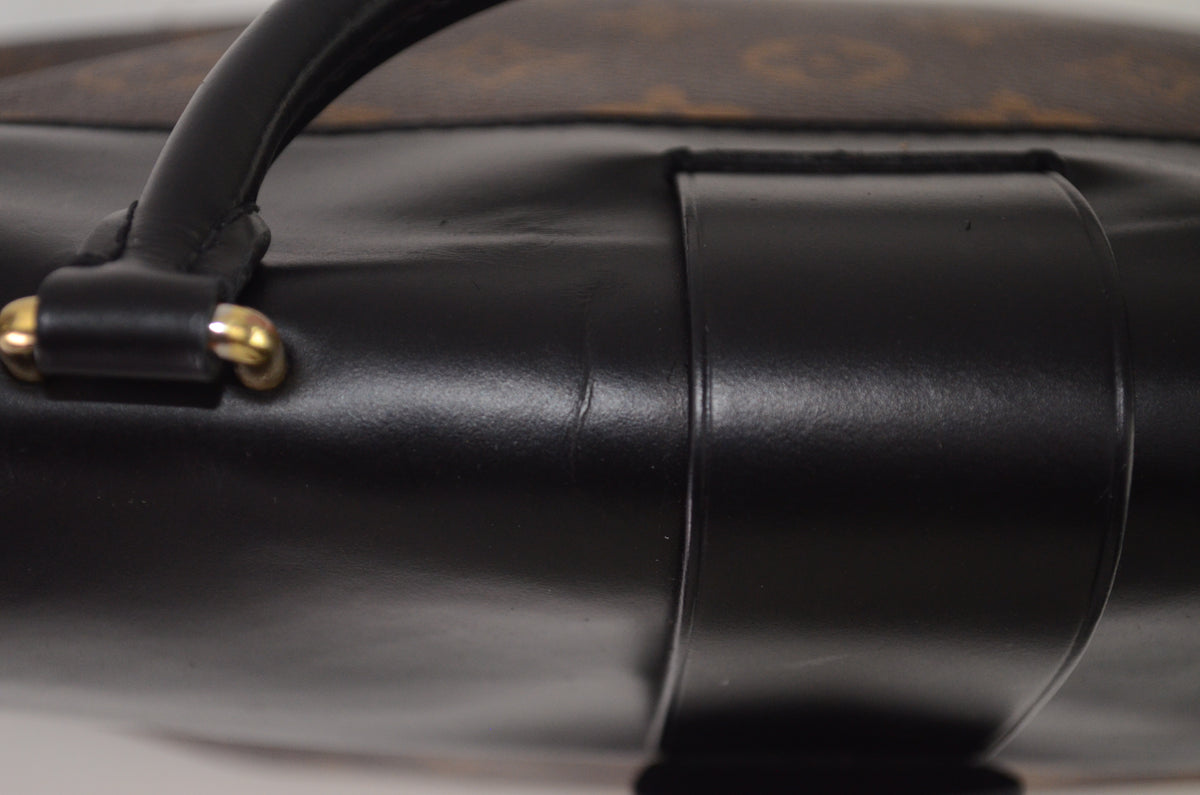 Louis Vuitton One Handle Flap Bag MM Monogram Schwarz
