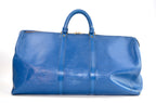 Louis Vuitton Keepall Reisetasche Epi Leder Blau Vintage