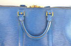Louis Vuitton Keepall Reisetasche Epi Leder Blau Vintage