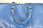 Louis Vuitton Keepall Reisetasche Epi Leder Blau Vintage