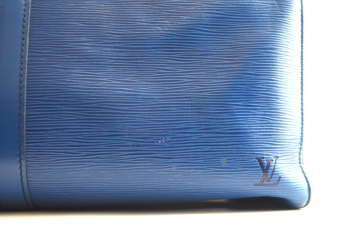 Louis Vuitton Keepall Reisetasche Epi Leder Blau Vintage