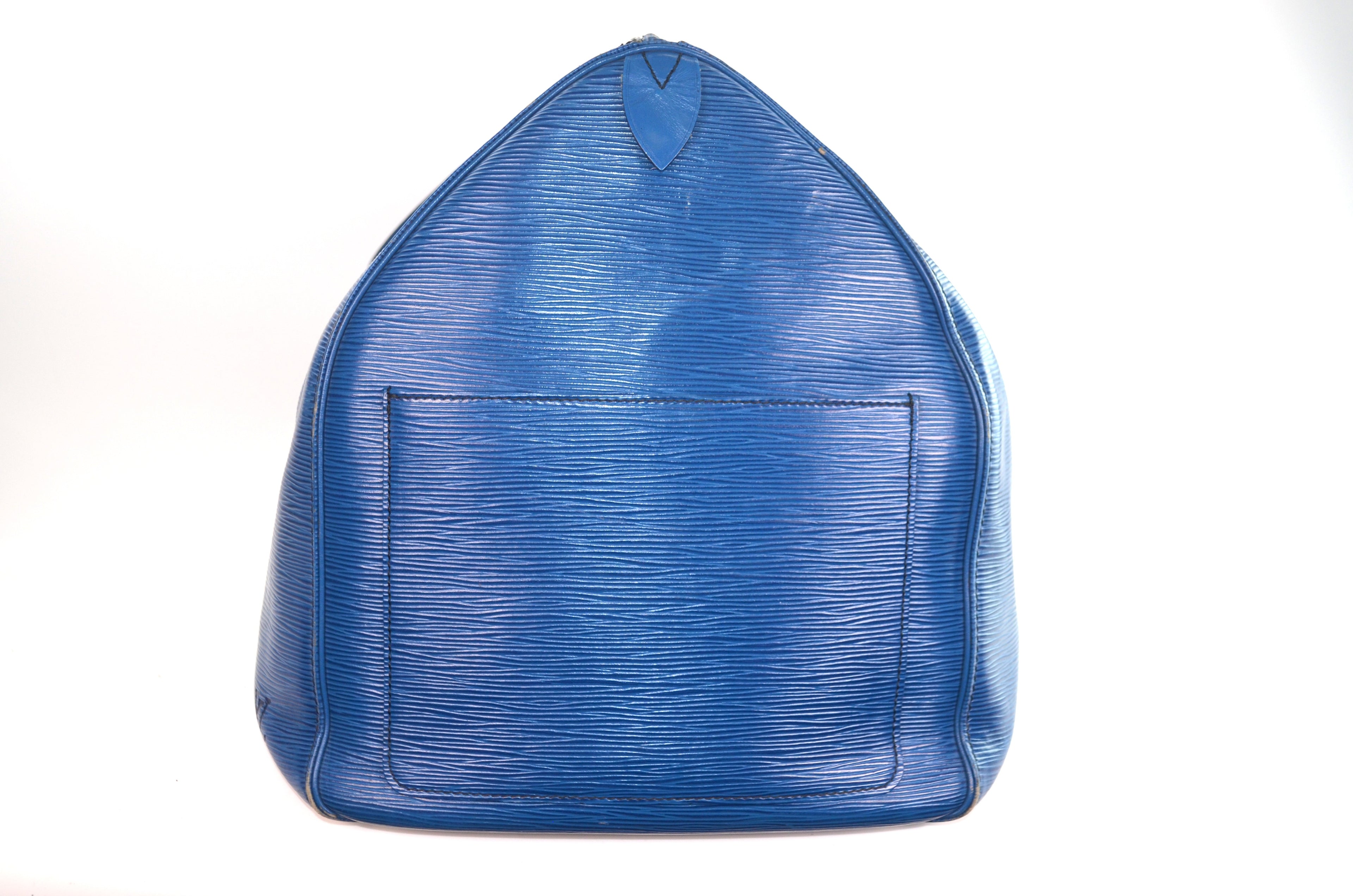 Louis Vuitton Keepall Reisetasche Epi Leder Blau Vintage