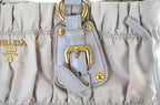 Prada Tessuto Gaufre Tote Nylon Beige