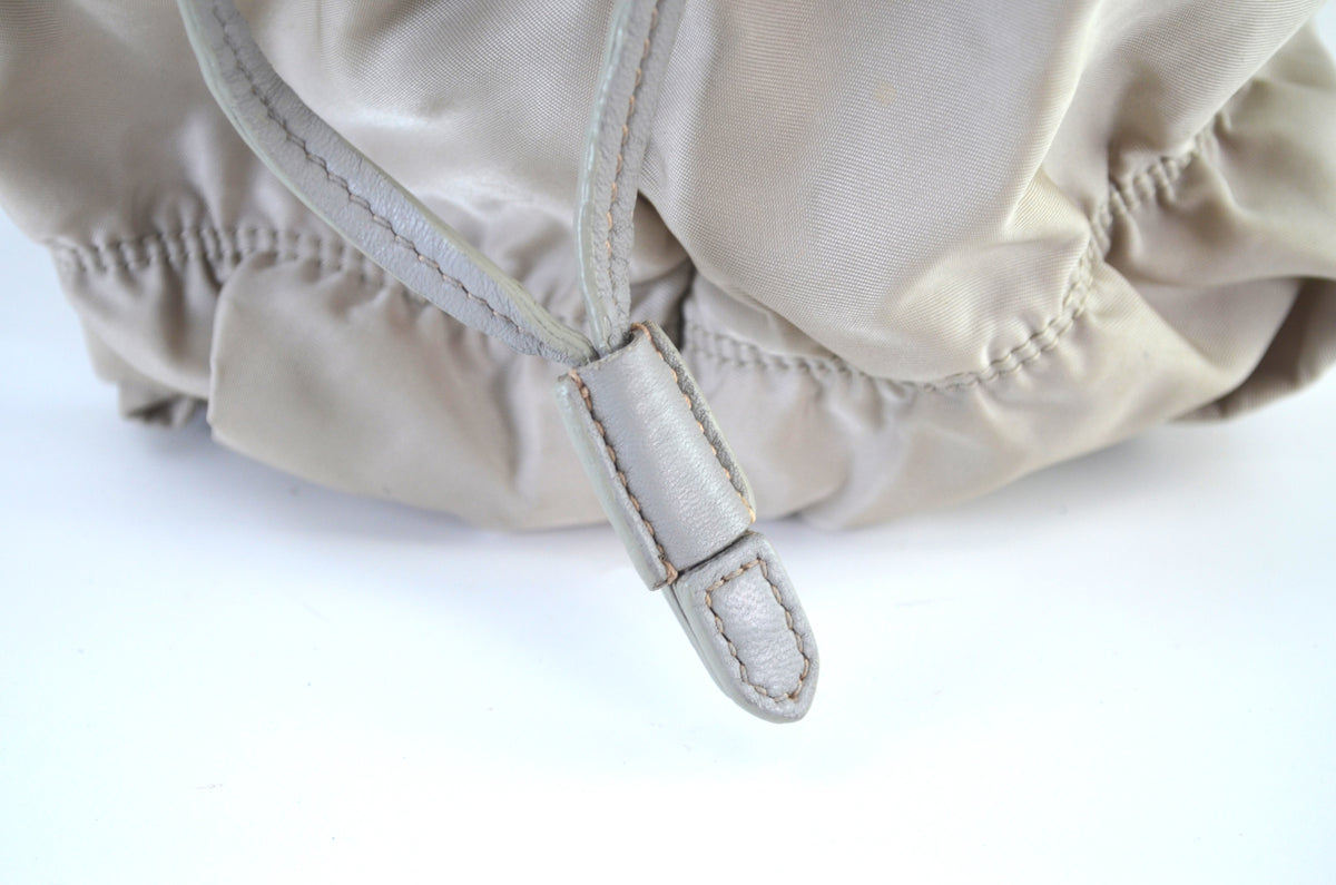 Prada Tessuto Gaufre Tote Nylon Beige