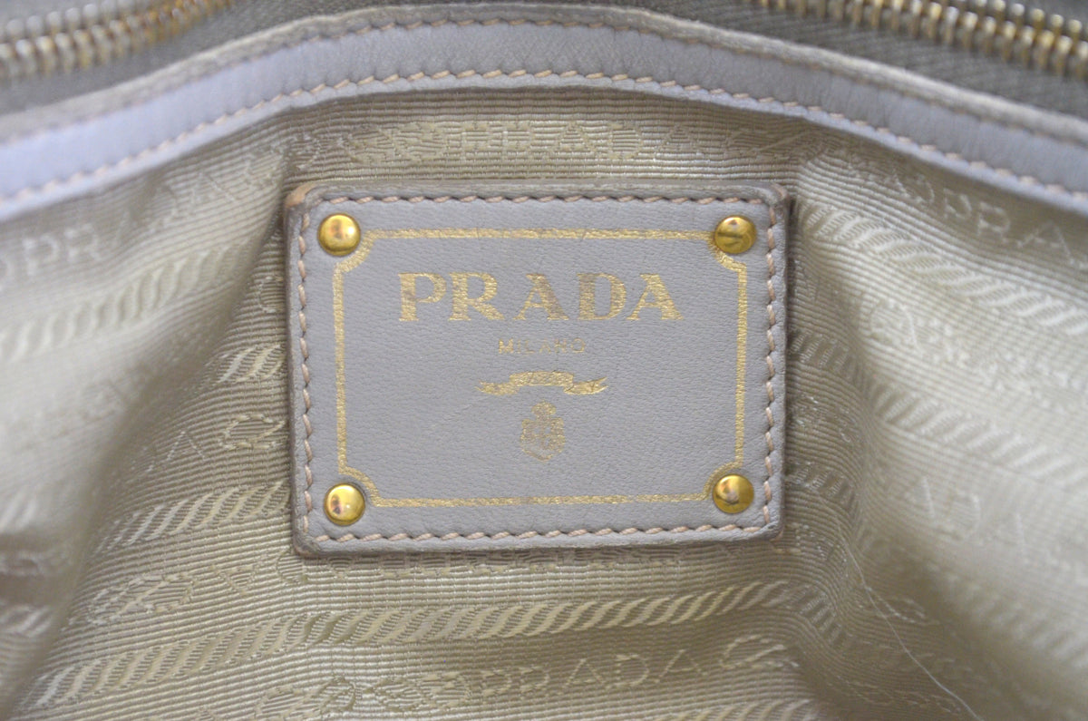 Prada Tessuto Gaufre Tote Nylon Beige