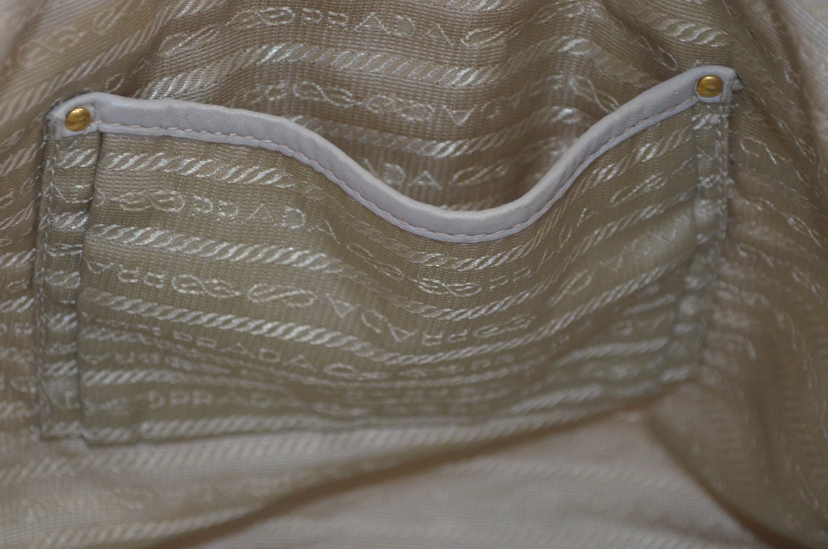 Prada Tessuto Gaufre Tote Nylon Beige