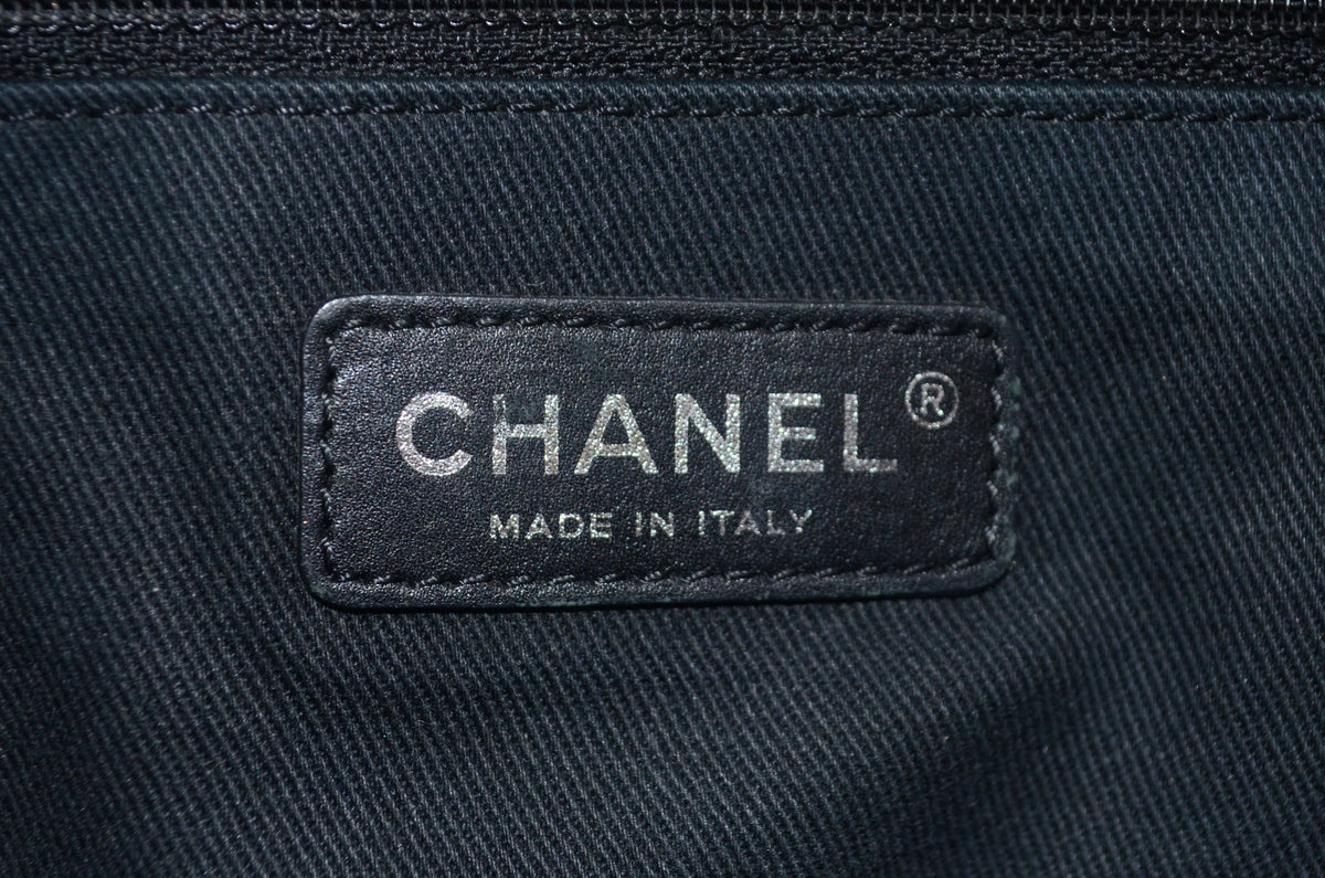 Chanel Deauville Tote Beige Canvas Schwarz