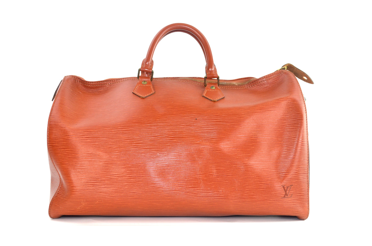 Louis Vuitton Speedy Handtasche Epi Leder Cognac Braun Vintage