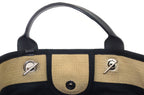 Chanel Deauville Tote Beige Canvas Schwarz