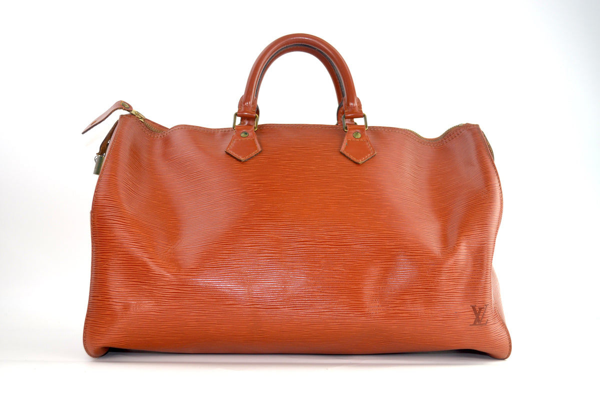 Louis Vuitton Speedy Handtasche Epi Leder Cognac Braun Vintage