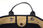 Chanel Deauville Tote Beige Canvas Schwarz