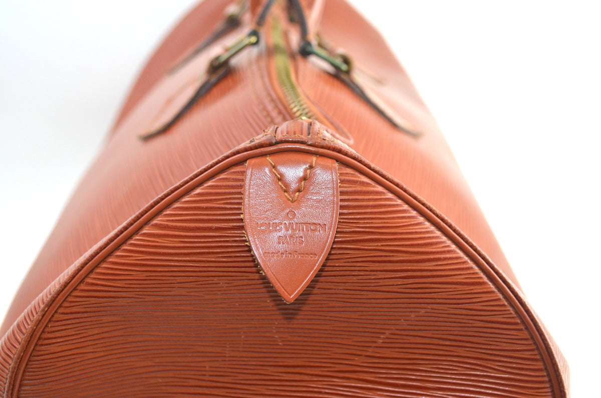 Louis Vuitton Speedy Handtasche Epi Leder Cognac Braun Vintage